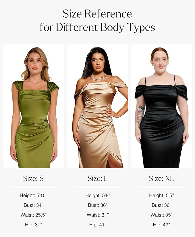 Popilush Womens Shapewear Maxi Dress Multi Way Wear Off The Shoulder Bodycon Long Cocktail Formal Dresses