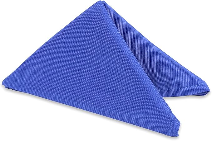 Polyester Cloth Napkins - Washable Soft Table Linens - Durable & Elegant for Dining, Restaurants, Weddings, Events, Rentals, Banquets, & Parties - Premium Quality Set of 150, Royal Blue, 17"x17"