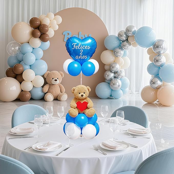 12 Pack Clear Acrylic Balloon Stand Kit, 15.75 Inch Reusable Balloon Sticks Holder with Base Perfect for Tabletop Centerpiece Party Event Decorations (15.75" 12 Pack)