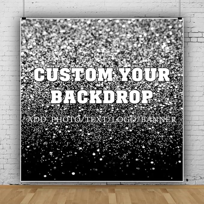 Leowefowa 7x7ft Custom Image Background Personalized Backdrop Customized Vinyl Backdrop with Pictures Photo Text Custom Banner Supplies Background for Baby Shower Birthday Party Decor