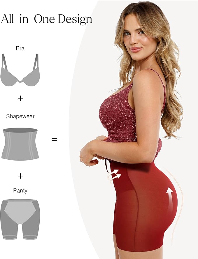 Popilush Shapewear Midi Dress Women's Sparkly Formal Wedding Guest Cocktail Dresses Fall Square Neck Ruched Dress Side Slit