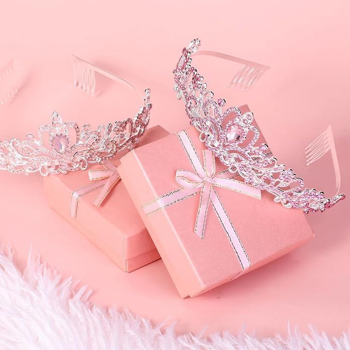 BBTO 10 Pcs Crystal Tiara and Crowns for Women Girls Princess Rhinestone Crown Queen Headbands with Combs Bride Tiaras for Christmas Birthday Party Gifts Wedding Prom Hair Accessories