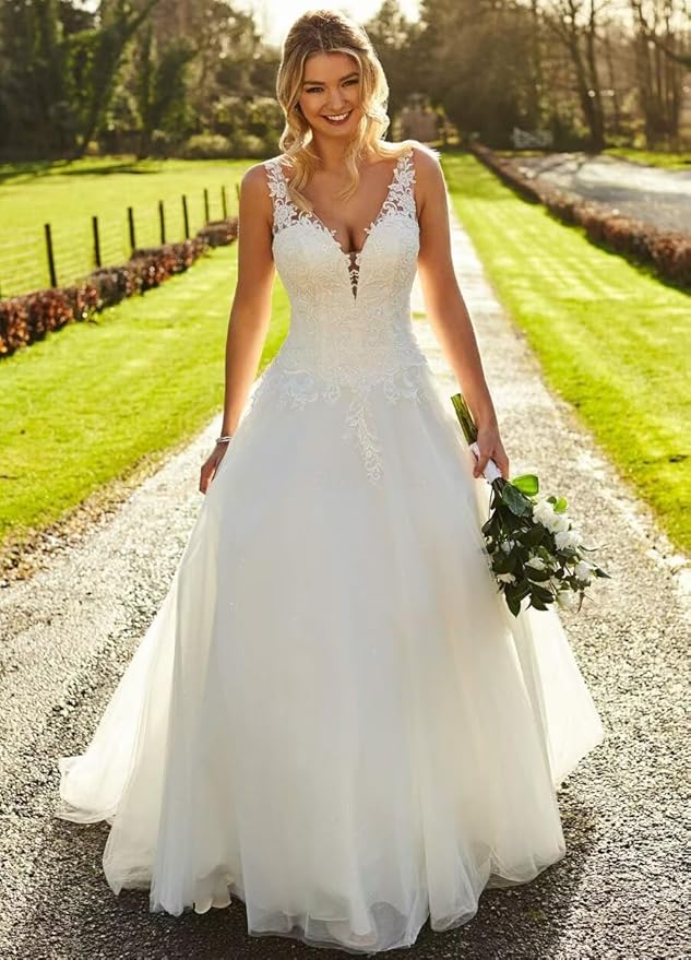 Boho Lace Wedding Dresses for Bride 2026 Tulle Long Sleeve Wedding Dress Ball Gowns Satin Mermaid Bridal Gown