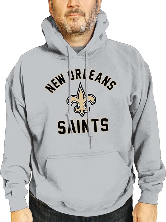 Team Fan Apparel NFL Adult Gameday Hooded Sweatshirt - Poly Fleece Cotton Blend - Stay Warm and Represent Your Team in Style