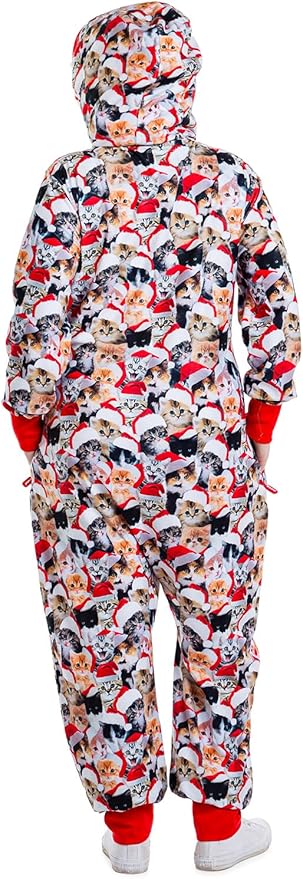 Tipsy Elves Christmas Onesies for Adults - Comfy Unisex Matching Holiday Jumpsuits with Convenient Pockets
