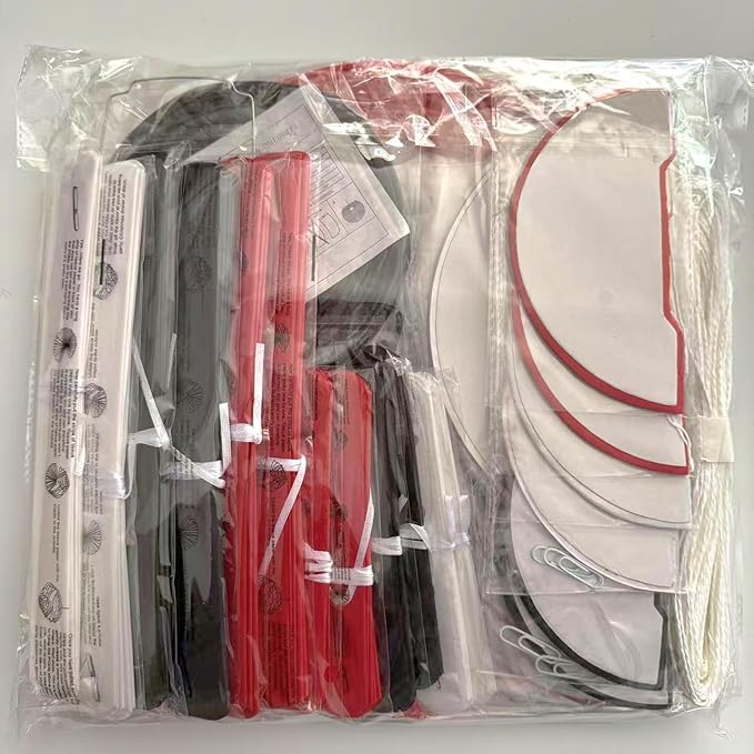 WOLHOWLTD Red Black White Paper Decoration Set - 33 Pcs Paper Lanterns, Pompoms, Honeycomb for Wedding, Valentine's,Bridal Shower,Birthday Party Decoration(red Black White)