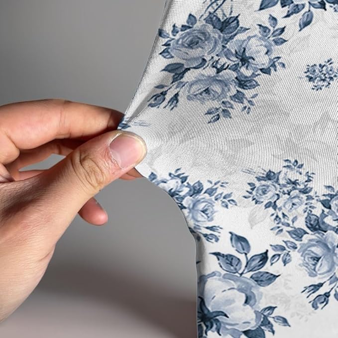Arch Backdrop Cover Baby in Bloom Baby Shower Arch Stand Spandex Fabric Cover Blue Flowers Floral Pink Bows Girls Birthday Party Baptism Decorations (3X5ft,G-3856)