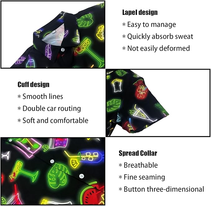 Men's Hawaiian Shirt and Shorts Set 2 Piece Beach Outfits with Bucket Hats for Beach Days and Summer Vibes