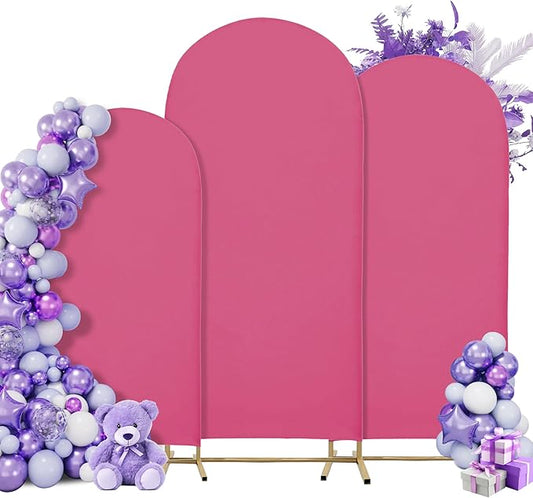 Title: SUKAIKEQA Small Arch Cover Trio – 6FT, 5FT & 4FT Stretch Backdrop Set for Intimate Events, Baby Showers & Photo Nooks – Mini Arch Decor Bundle