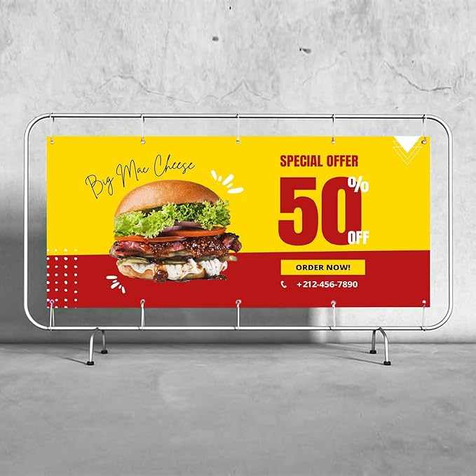 Personalized Passion Vinyl Banner 4' x 5' - Customized Banner for Business, Graduation, Birthday Parties - Indoor/Outdoor Use - Full Color 13oz Vinyl Custom Signs with HD Printed Text, Photos