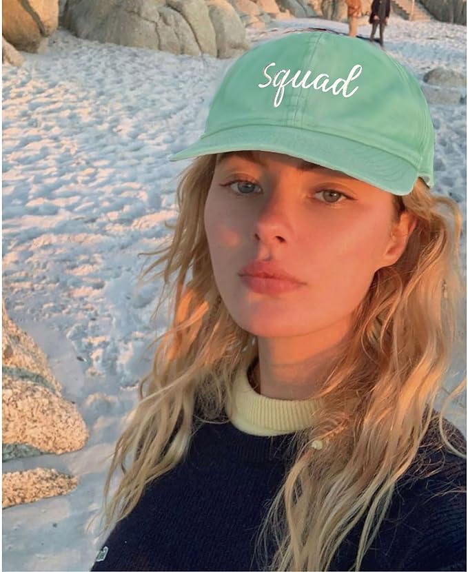 PartyGifts&beyond 6Packs Bachelorette Hat Bridesmaid Hat Bachelorette Party Favors Embroidered Bride Squad Baseball Cap