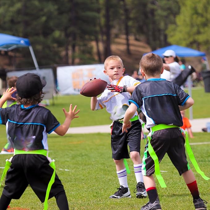 Peryiter 2/12/24/36 Player Flag Football Belt, Adjustable Football Belts and Flags for Kids Youth Adult Sport Team Training