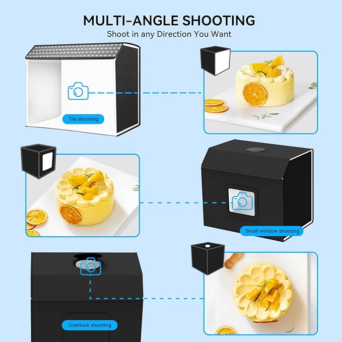 24"x16" Photo Studio Light Box Photography: Takerers 672 LED Large Lightbox for Product with Remote Control, Professional 3000-6500k Dimmable Background Shooting Tent Kit with 4 Color Backdrops