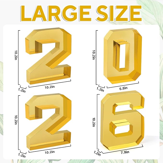 2026 Set Cardboard Number for Charcuterie 10.2'' Gold Fillable Tray Charcuterie Paper Box for Graduation Anniversary Birthday New Year Party Decorations Chocolate Cookies Goodie Cupcake Box