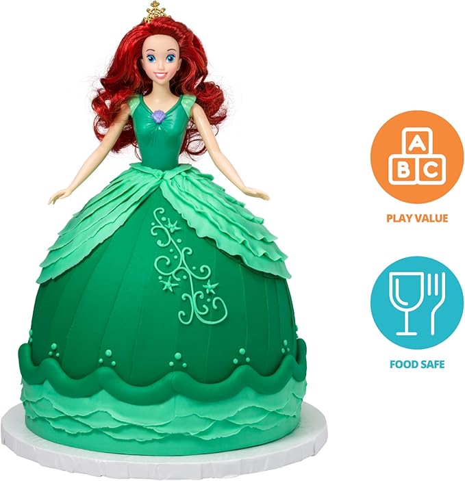 DecoPac Disney Princess Doll Signature Cake DecoSet Cake Topper, Ariel, 11"
