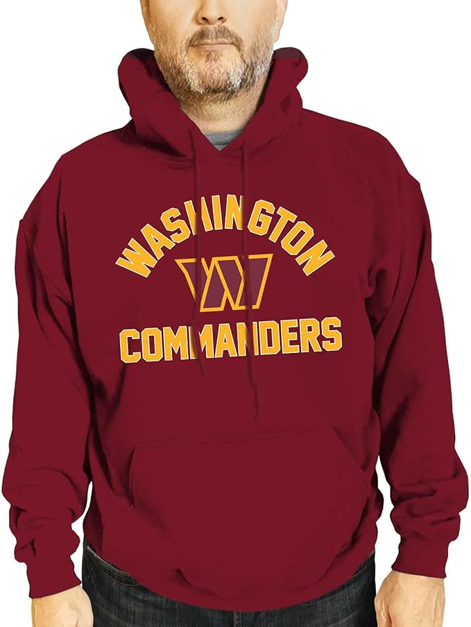 Team Fan Apparel NFL Adult Gameday Hooded Sweatshirt - Poly Fleece Cotton Blend - Stay Warm and Represent Your Team in Style