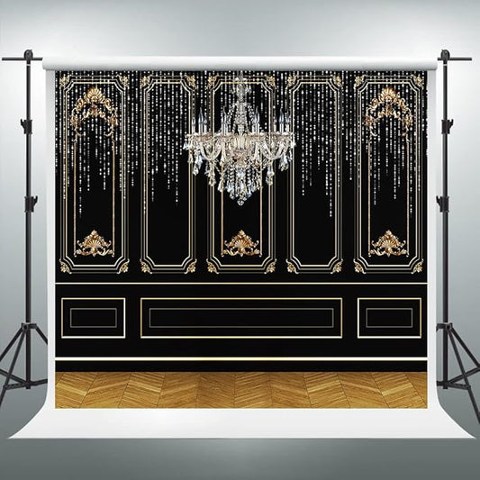 20s Backdrop, Roaring 1920s The Great Gatsby Party Photography Background, Vintage Dance Prom 8x8ft Photo Shoot Booth Props, Cake Table Decor BJLSVV864