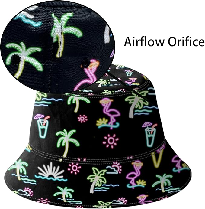 Men's Hawaiian Shirt and Shorts Set 2 Piece Beach Outfits with Bucket Hats for Beach Days and Summer Vibes