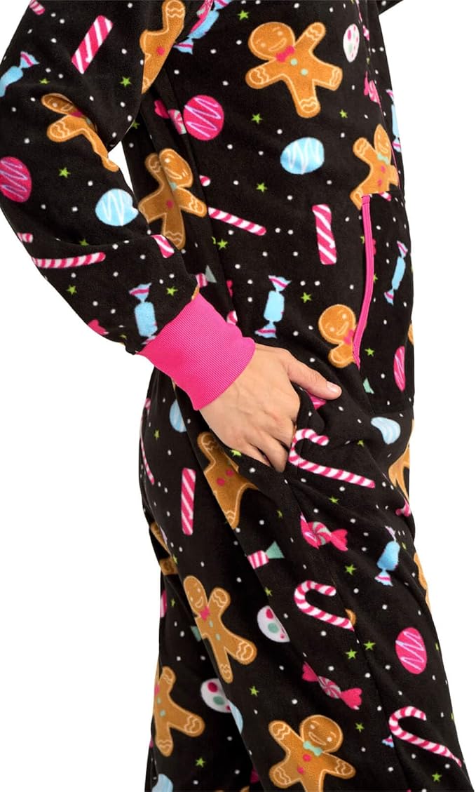Tipsy Elves Christmas Onesies for Adults - Comfy Unisex Matching Holiday Jumpsuits with Convenient Pockets