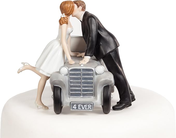 Wedding Collectibles "I'll Love U 4 EVER" Car Wedding Cake Topper