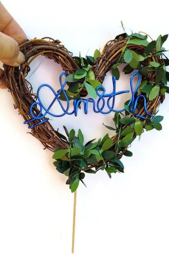 Personalized Any Name Cake Topper for Forest Theme Rustic Weddings, Anniversary Party
