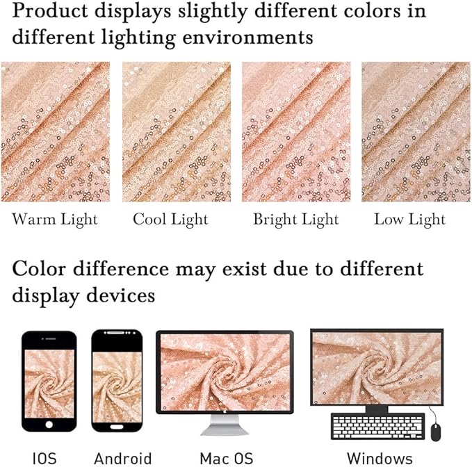 FUHSY Wedding Arch Cover Glitter Sequin Cover for Arch 7.2 FT Arch Backdrop Cover Fitted Arches Covers Fabric Spandex Chiara Backdrop Stand Covers for Birthday Theme Party Decor Rose Gold