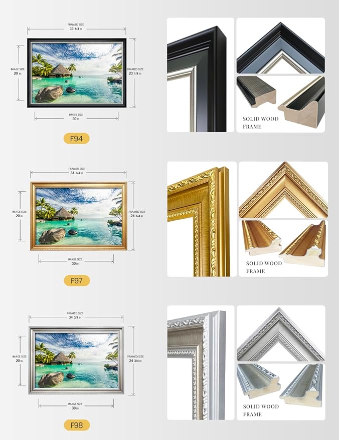 IPIC - "Tropical Memories Personalized Framed Wall Art, Custom Beach Canvas Print with Solid Wood Frame, A Personalized Gift with Name and Date for Couple, Wedding, or Anniversary