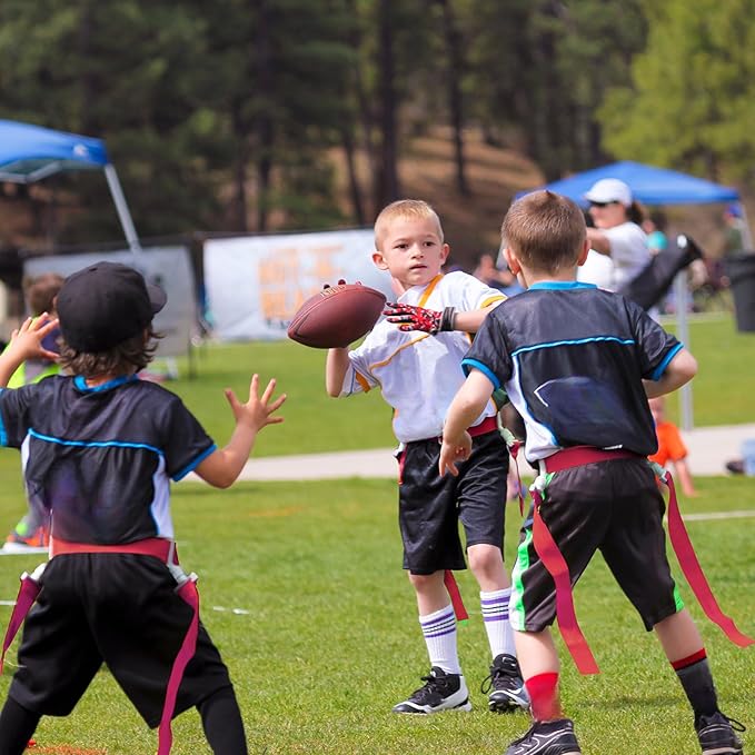 Peryiter 2/12/24/36 Player Flag Football Belt, Adjustable Football Belts and Flags for Kids Youth Adult Sport Team Training