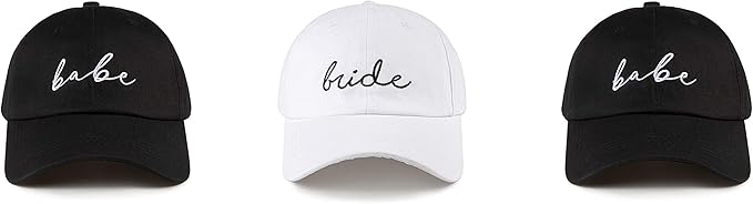 Bride Baby Bachelorette Party Hats, 6 Pack Perfect for The Bride Squad Baseball Trucker Hats