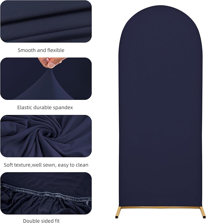 Title: SUKAIKEQA Small Arch Cover Trio – 6FT, 5FT & 4FT Stretch Backdrop Set for Intimate Events, Baby Showers & Photo Nooks – Mini Arch Decor Bundle