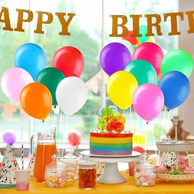 Yahenda 1700 Pcs 12 Inches Assorted balloons, Colorful Rainbow Latex Balloons for Party Birthday Baby Shower Supplies Arch Garland Decor