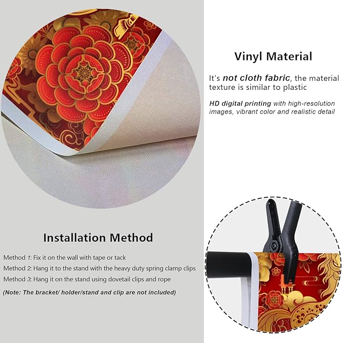 YongFoto 2026 Happy Chinese New Year Backdrop 10x7ft 2026 Lunar Year of The Horse Lucky Cloud Pavilion Plum Bossom Background Chinese Traditional Spring Festival New Year's Eve Party Banner Decor