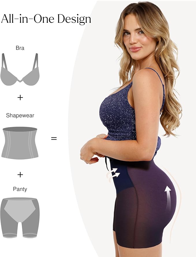 Popilush Shapewear Midi Dress Women's Sparkly Formal Wedding Guest Cocktail Dresses Fall Square Neck Ruched Dress Side Slit