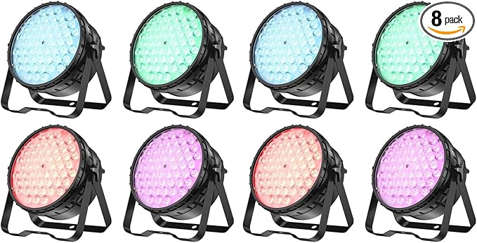 Betopper 54 * 4W High CRI Par Light, CRI/RA>90 RGBW 4 in 1 Ultra-Bright LED Stage Light,Up to 5500 Lm Party Lighting, Party Disco DJ Lights for Photography Video Wedding Show, 8 Packs