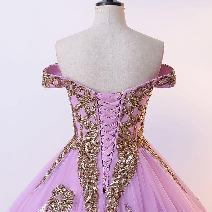 Engerla Women's Beading Sweetheart Ball Gown Tulle Layed Long Quinceanera Dress