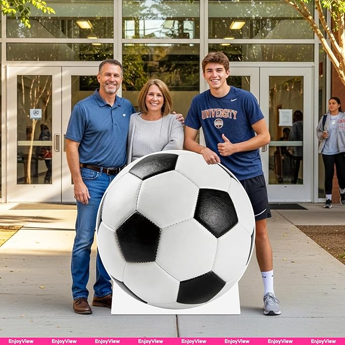 Soccer Cardboard Cutout, 5FT Life Size Cutouts Decor for Sports Themed Party Backdrop, Photo Booth Props, Birthday Table Centerpieces, Soccer Game Stand Up Display