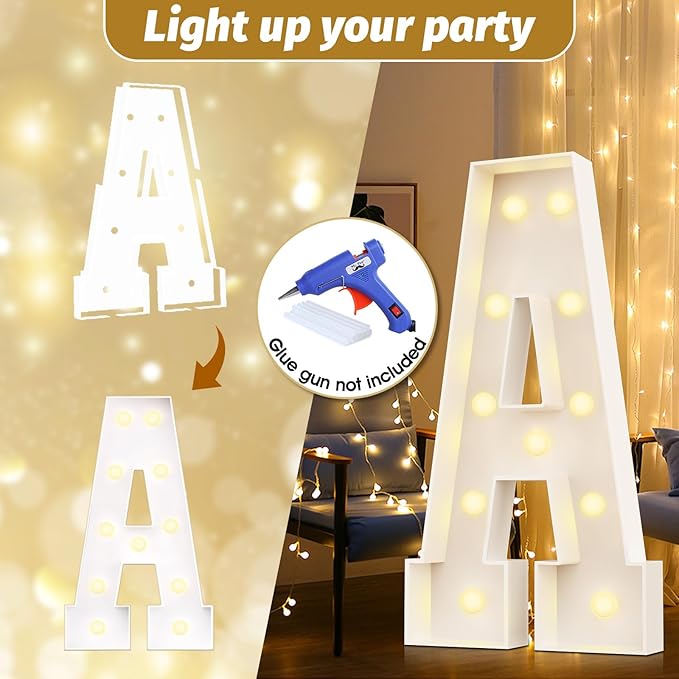 Ledido 4FT Marquee Light Up Numbers 3, Easy to Assemble Marquee Numbers 4 Feet Tall for Indoor & Outdoor Events, Large Lighted Number for Birthday Graduation Baby Shower Anniversary Party Decorations