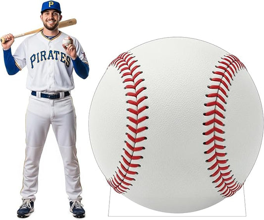 Baseball Cardboard Cutout, 5FT Life Size Cutouts Decor for Sports Themed Party Backdrop, Photo Booth Props, Birthday Table Centerpieces, Baseball Game Stand Up Display