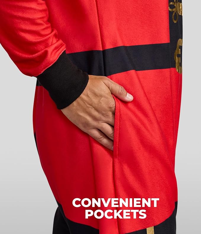 Tipsy Elves Christmas Onesies for Adults - Comfy Unisex Matching Holiday Jumpsuits with Convenient Pockets