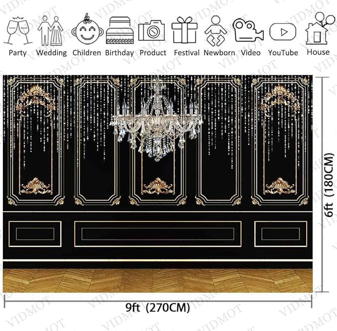 20s Backdrop, Roaring 1920s The Great Gatsby Party Photography Background, Vintage Dance Prom 9x6ft Photo Shoot Booth Props, Cake Table Decor BJLSVV867