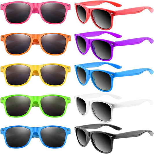 40 Pack Neon Sunglasses Unisex Party Sunglass Favors for Birthday Party Summer Beach Pool Party Supplies