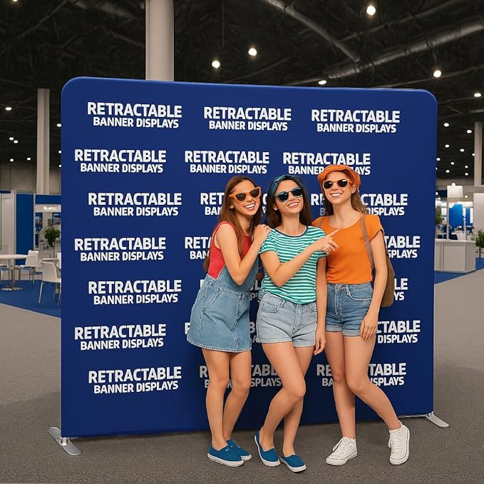 Custom Tension Fabric Display Backdrop Banner Stand - Vibrant HD Printing For Trade Shows Backdrop Booth , Conferences, Weddings, And More