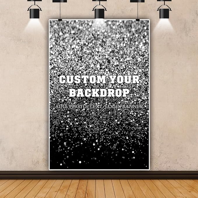 Leowefowa 10x12ft Custom Image Background Personalized Backdrop Customized Vinyl Backdrop with Pictures Photo Text Custom Banner Supplies Background for Baby Shower Birthday Party Decor