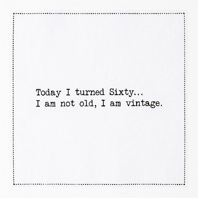Five Star Funny 60th Birthday Quotes | White Cotton Cocktail Napkins | 50 Luxury Disposable Beverage Napkins with Witty Bar Quotes | Drink Napkins for Parties, Bars, Weddings & Game Nights