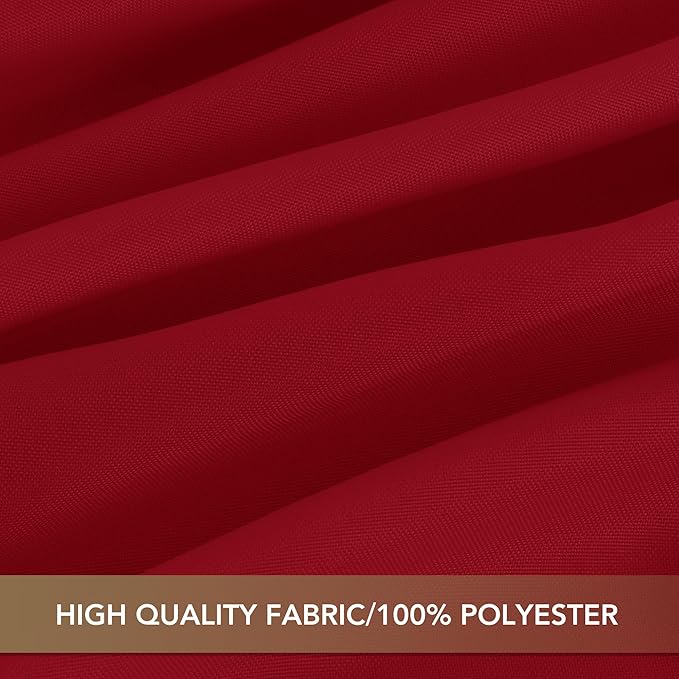 sancua Christmas Red Round Tablecloth 108 Inch Diameter, 6 Pack - Circle Polyester Fabric Table Cloth for Wedding Party Reception Banquet Birthday, Washable Formal Table Cover (Fit 42-96 Inch Tables)