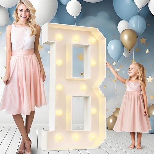 Ledido 4FT Marquee Light Up Letters B, Easy to Assemble Marquee Letters 4 Feet Tall for Indoor & Outdoor Events, Large Lighted Letter for Birthday Graduation Baby Shower Anniversary Party Decorations
