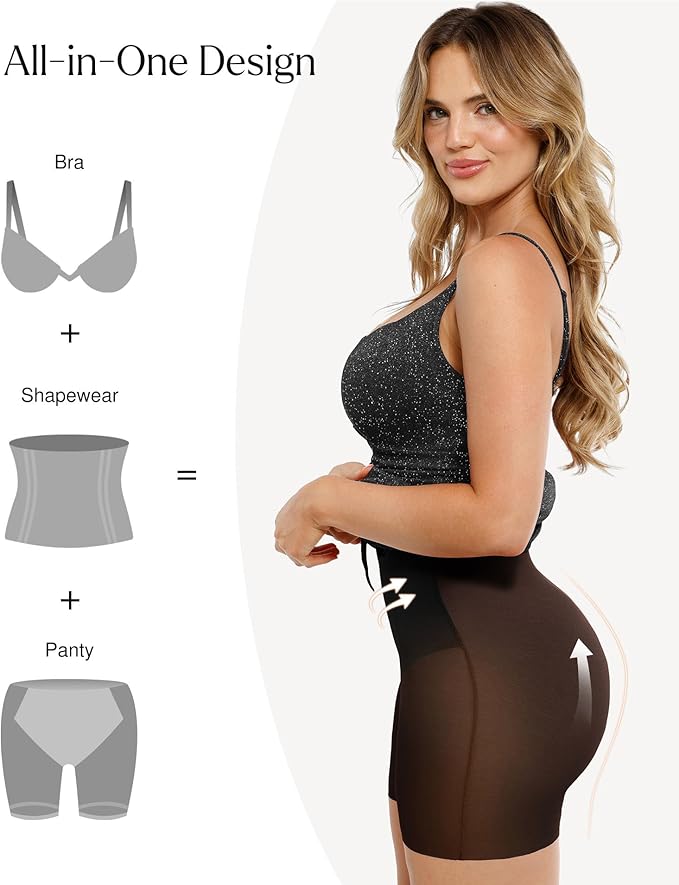 Popilush Shapewear Midi Dress Women's Sparkly Formal Wedding Guest Cocktail Dresses Fall Square Neck Ruched Dress Side Slit