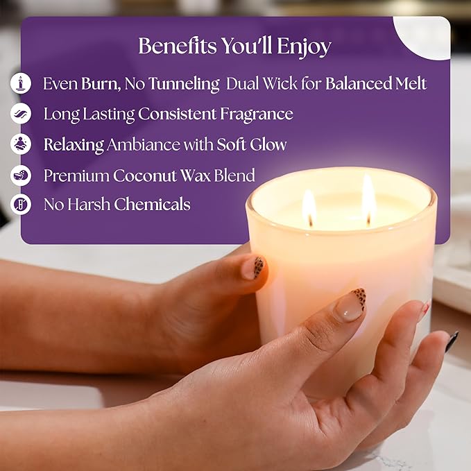 2-Wick Scented Candle, Long-Lasting Jar Candle for Home, Relaxing & Clean Burn, Coconut Wax Scented Candles, Gift Set for Women, Birthdays, Holidays – Red Barn 11 Oz