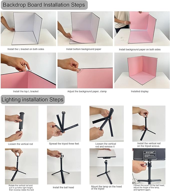 Upgrade Light Box Photography,Portable Photo Studio 16x16 inch Professional Shooting Tent Kit with 288pcs LED Lights 15 HD Backdrops Paper for Food and Small Product Photography Props