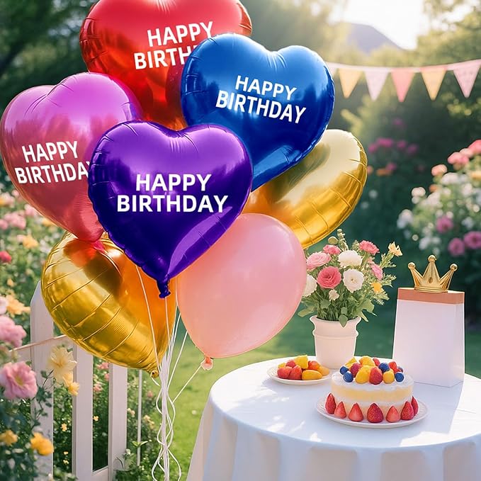 Custom Foil Balloon – 20 Pcs 18 Inch Star, Heart or Round Shape Foil Balloon – Double-Sided Printed Personalisation with Text, Image or Logo (star)